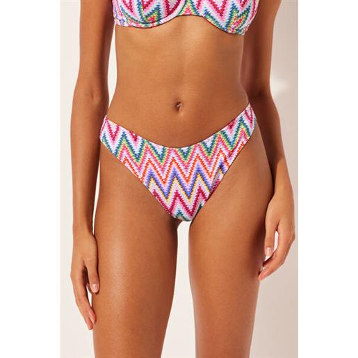 Calzedonia brasiliana costume multicolor chevron multicolore