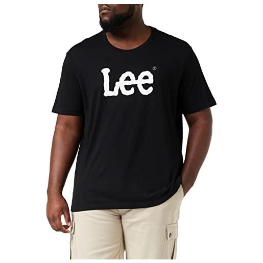 Lee wobbly logo tee, jeans, uomo, nero (black), xl