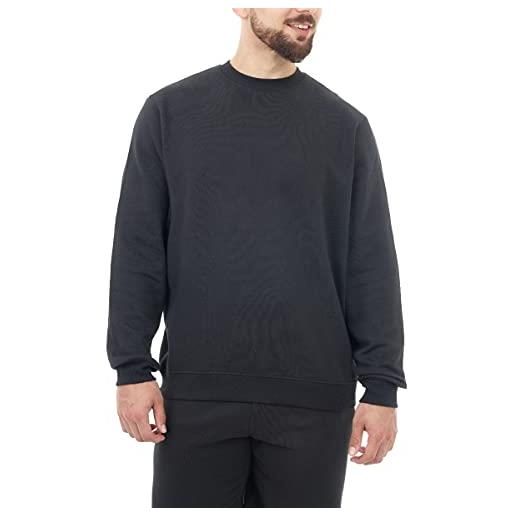 M17 mens recycled classic sweatshirt sweater casual pullover long sleeve top jumper (s, black) M17-felpa uomo, riciclata, stile, maniche lunghe, taglia s, colore: nero, s