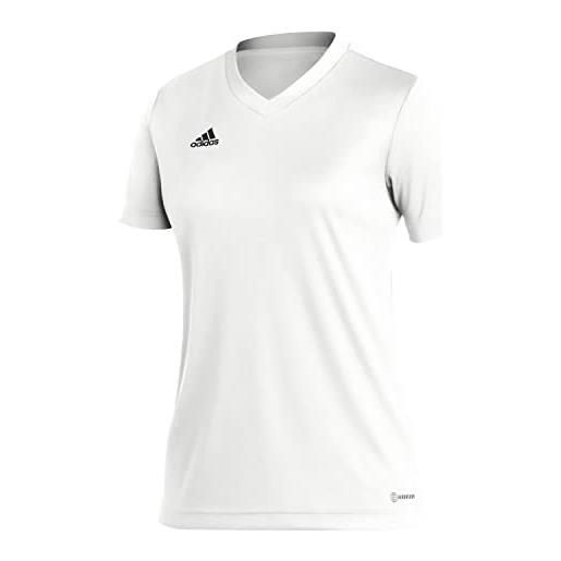 adidas entrada 22 short sleeve jersey, t-shirt donna, white, s
