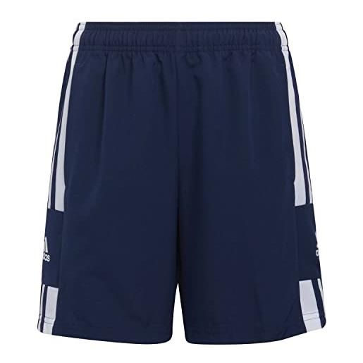 adidas squadra 21 woven shorts, pantaloncini unisex-bambini e ragazzi, team navy blue/white, 140