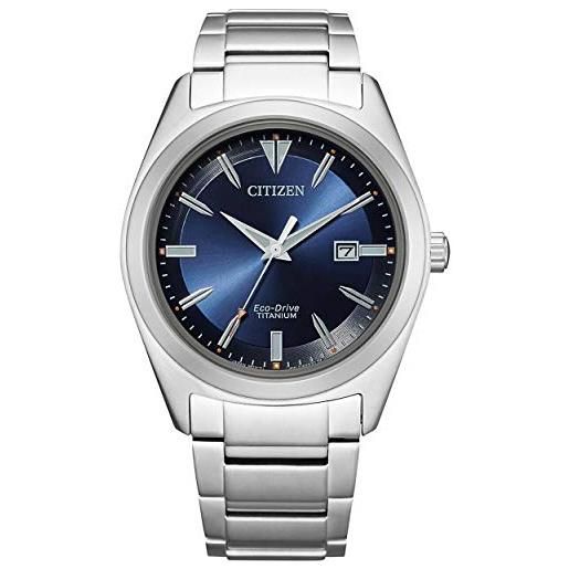 Citizen orologio analogico eco-drive uomo con cinturino in titanio aw1640-83l