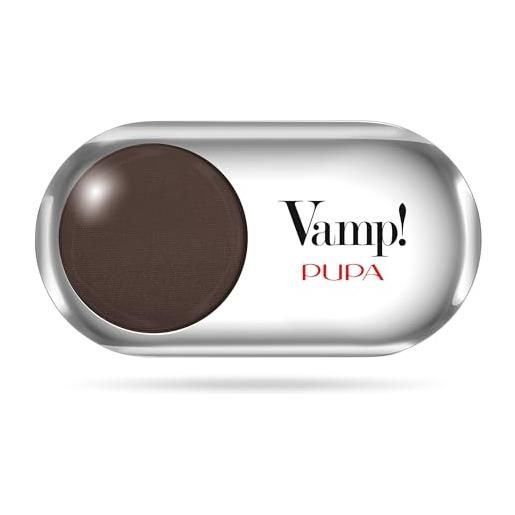 PUPA MILANO pupa ombretto vamp!Matt 405 dark chocolate - ombretto colore puro, alta pigmentazione, multi-effetto (disponibile in 54 varianti colore e 6 diversi finish)