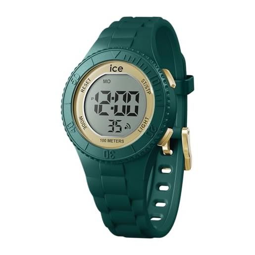 Ice-watch - ice digit verdigris gold - orologio verde da bambini (unisex) con cinturino in plastica - 021619 (small)