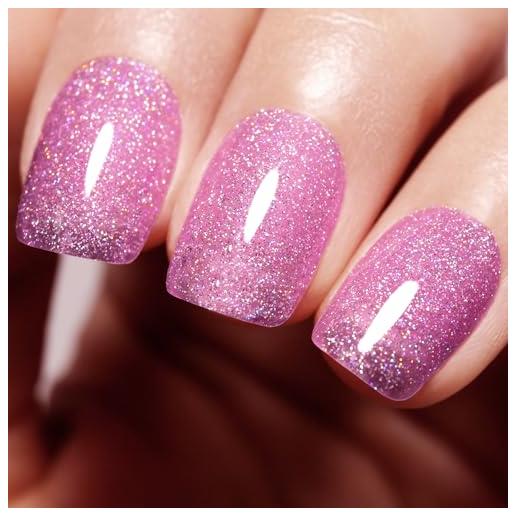 Imtiti smalto gel per unghie, 1 pz 15 ml glitter traslucido orchidea colore rosa soak off uv led nail art starter manicure salon fai da te a casa lampada per unghie necessaria