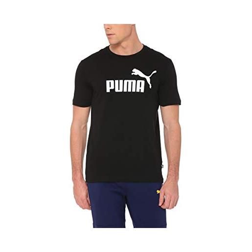 Puma essentials logo tee m, maglietta uomo, nero black