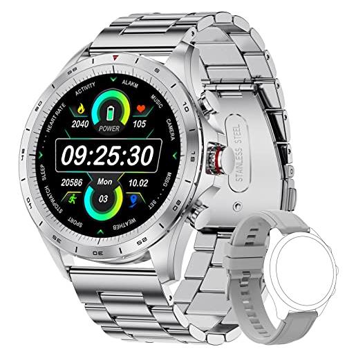 LIGE smartwatch uomo, 1.32'' hd touch schermo orologio fitness activity tracker con monitor frequenza cardiaca spo2, ip67 impermeabil pedometer orologio sportivo intelligente per ios android
