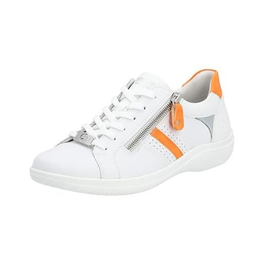 Remonte d1e01, scarpe da ginnastica donna, bianco carrot silver white 81, 45 eu