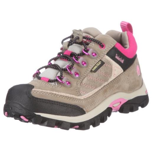 Timberland hypertrail ftk hypertrail gtx ox 51959, scarpe da trekking unisex bambino - grigio/rosa, 37 eu