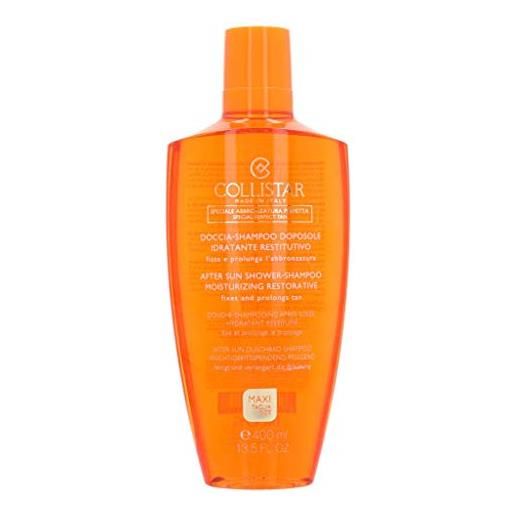 Collistar doccia-shampoo doposole idratante restitutivo, per corpo e capelli, elimina residui di salsedine, prodotti solari e impurità, prolunga l'abbronzatura