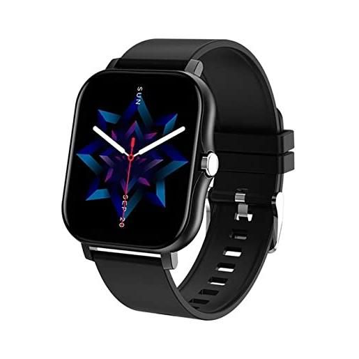 Yanshe smart watch, smartwatch fitness con touch screen da 1,7 pollici, con cardiofrequenzimetro, monitoraggio del sonno, contapassi, orologio intelligente per uomo e donna, tracker di attività, 