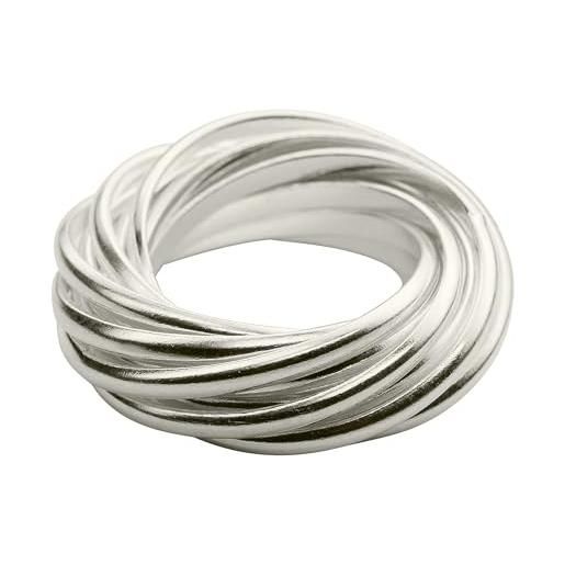SILBERMOOS anello da donna SILBERMOOS a molte facce 12 anelli in uno argento sterling 925 lucido, size: t