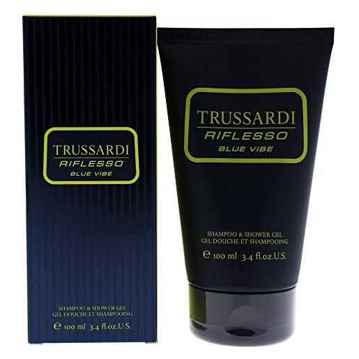 Trussardi riflesso blue vibe for men 3.4 oz shampoo and shower gel