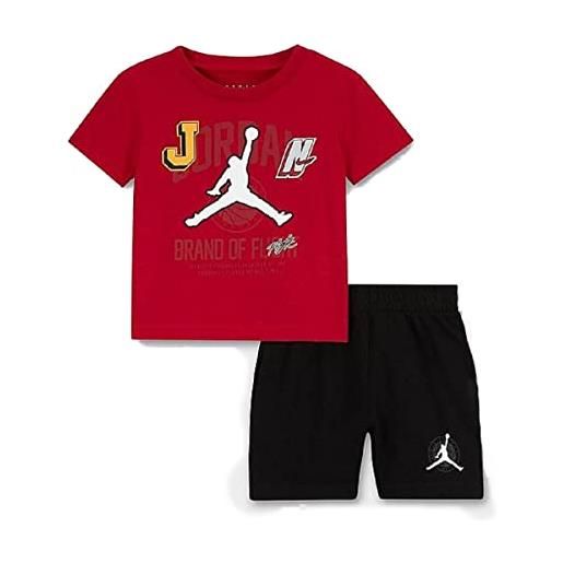 Jordan completo t-shirt e shorts da bambino jumpman rosso (24 mesi)