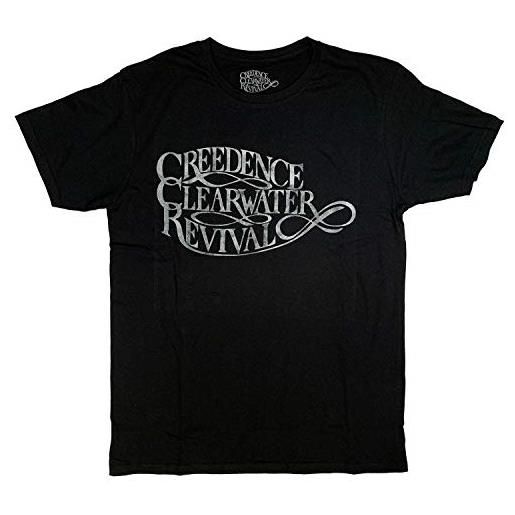 Old Skool Hooligans creedence clearwater revival t shirt - logo classico 100% ufficiale nero s