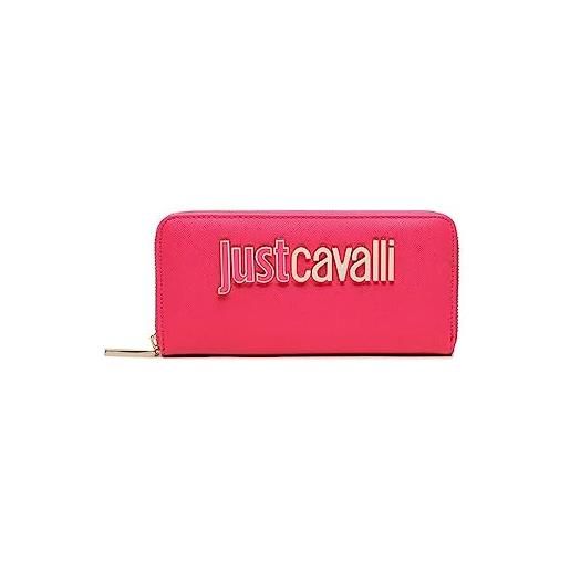 Just Cavalli portafoglio con zip da donna marchio, modello 74rb5p83zs766, realizzato in pelle sintetica. Rosa