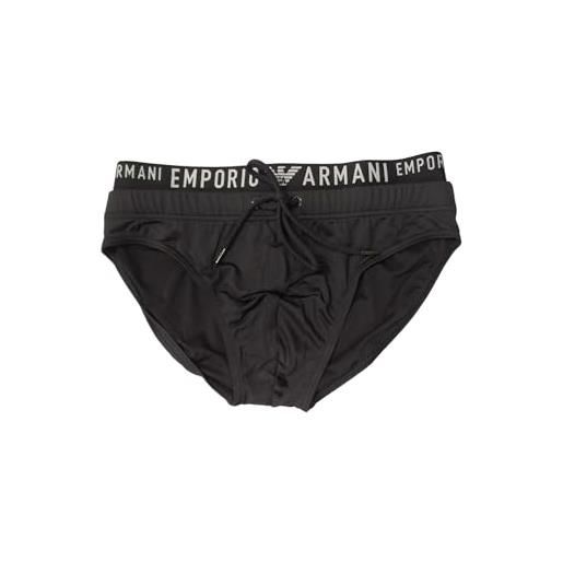 Emporio Armani logoband swim low brief, slip uomo, nero (black), 46