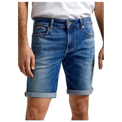 Pepe Jeans slim short, pantaloncini uomo, blu (denim-ht9), 34w
