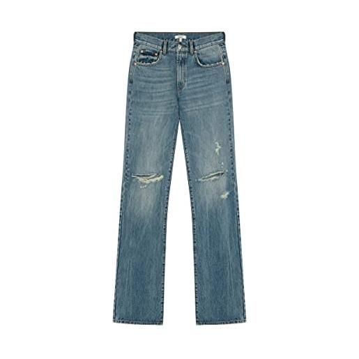 IPEKYOL flare fit jean pants jeans, indigo, 042 da donna