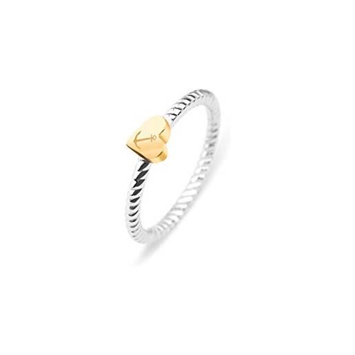 Paul Hewitt anello donna anchor love - anelli donna dorati, anelli acciaio dorato
