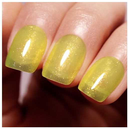 Imtiti smalto gel per unghie, 1 pz 15 ml glitter traslucido colore giallo chiaro soak off uv led nail art starter manicure salon fai da te a casa lampada per unghie necessaria