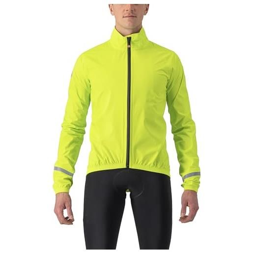 Castelli 4521500 emergency 2 rain jacket giacca uomo, electric lime xxl