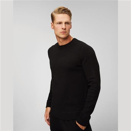 BOSS maglione nero con lana hugo boss onore