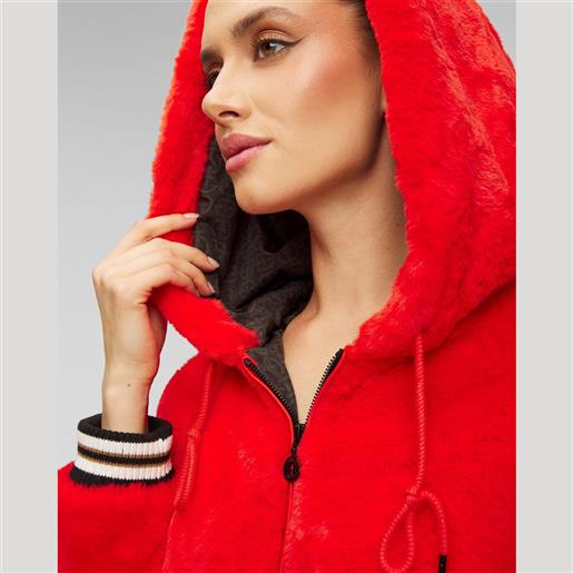 Sportalm giacca in pelliccia sintetica rossa da donna Sportalm