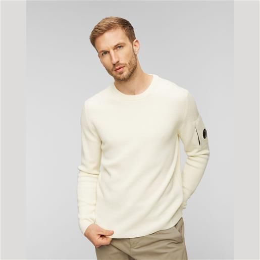 CP Company maglione bianco in lana da uomo c. P. Company