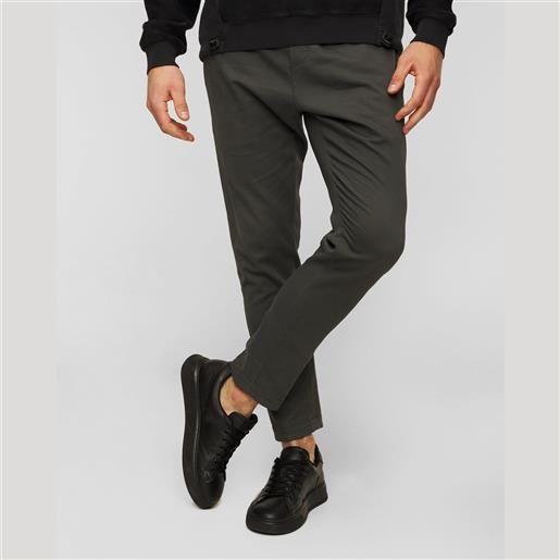 Dondup pantaloni grigio scuro in lana da uomo Dondup pantalone dom