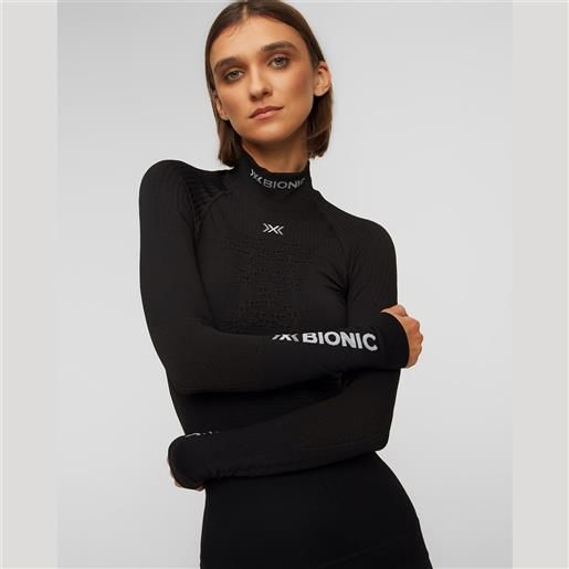 X-Bionic maglietta a maniche lunge termoattiva a collo alto nera da donna x-bionic energy accumulator 4.0 turtle neck lg sl