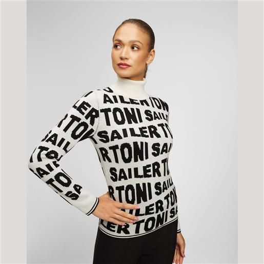 Toni Sailer maglione bianco in lana da donna Toni Sailer suse