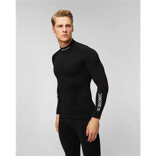 X-Bionic maglietta nera a maniche lunghe con mezzo collo alto da uomo x-bionic energy accumulator 4.0 turtle neck lg sl