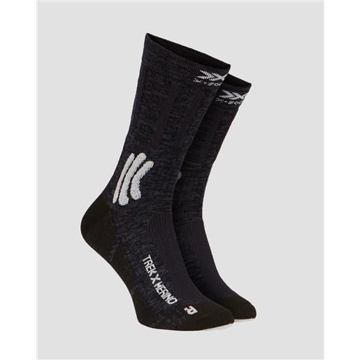 X-Socks calzini blu scuro-nero da trekking x-socks trek x merino 4.0