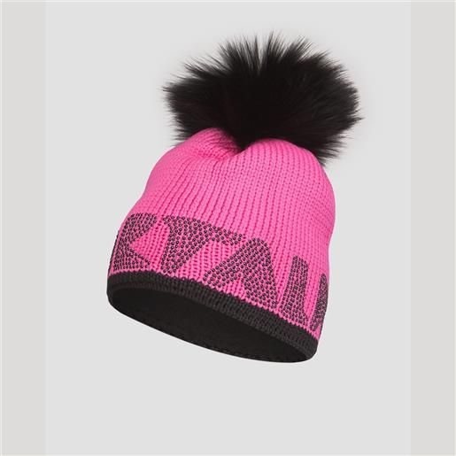 Sportalm berretto invernale rosa da donna Sportalm con pompon in pelliccia