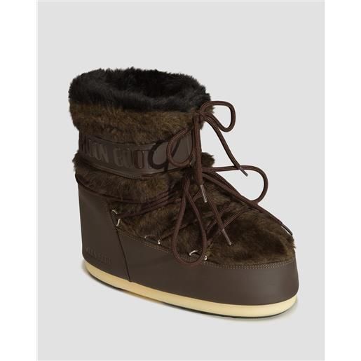 Moon Boot scarpe invernali marroni da donna Moon Boot icon low faux fur