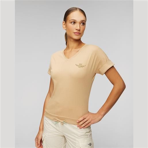 Aeronautica Militare t-shirt marrone da donna Aeronautica Militare