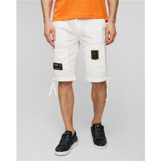 Aeronautica Militare shorts cargo bianchi da uomo Aeronautica Militare