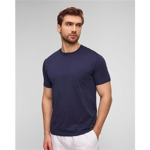 Vilebrequin t-shirt blu scuro basic da uomo Vilebrequin titus