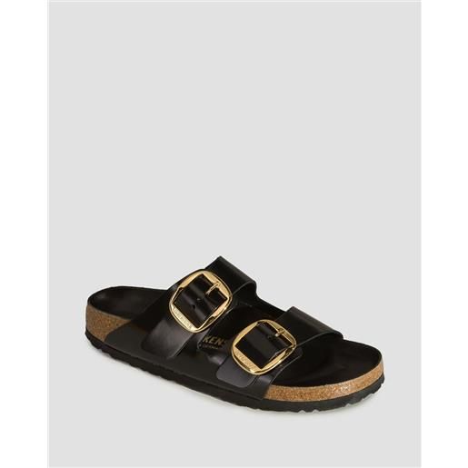 Birkenstock ciabatte nere da donna Birkenstock arizona natural leather patent