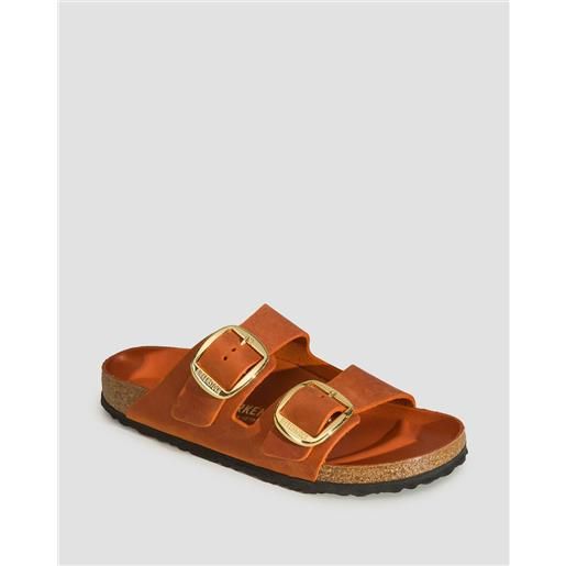 Birkenstock ciabatte arancioni da donna Birkenstock arizona big buckle oiled leather