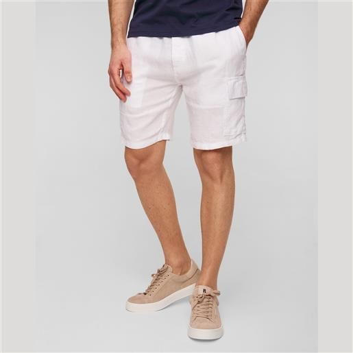 Vilebrequin shorts bianchi di lino da uomo Vilebrequin baie