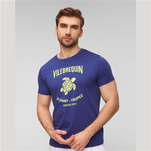 Vilebrequin t-shirt blu scuro da uomo Vilebrequin portisol
