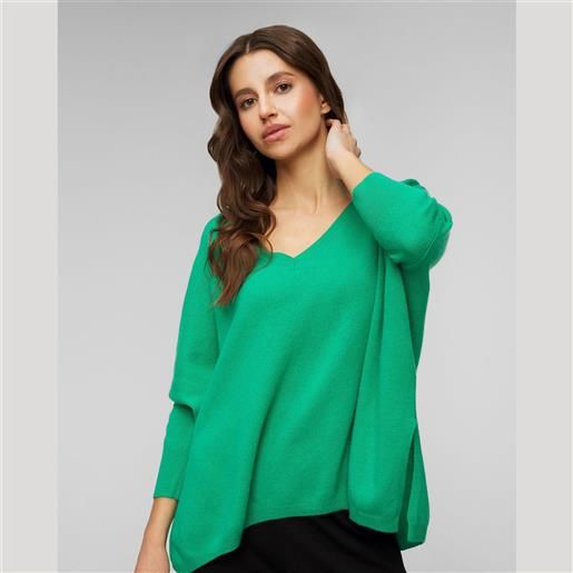 Kujten maglione verde in cashmere da donna Kujten minie