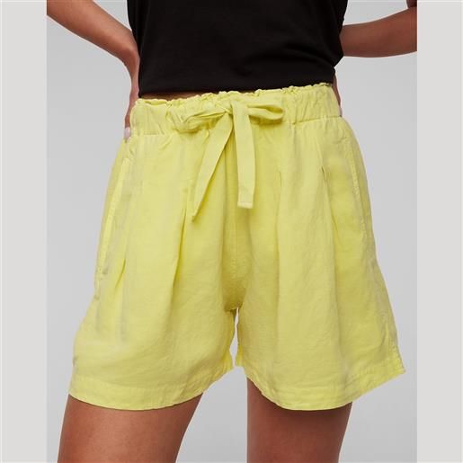 Deha shorts gialli di lino da donna Deha