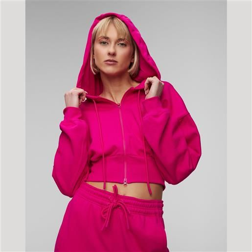 Adidas by Stella McCartney felpa rosa da donna adidas by stella mccartney asmc crop hoodie