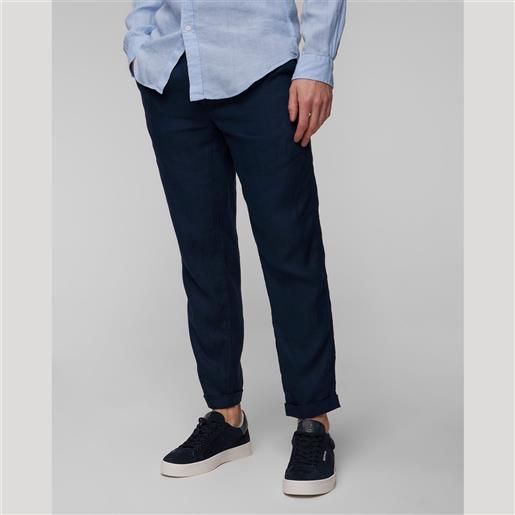 Polo Ralph Lauren pantaloni blu scuro in lino da uomo Polo Ralph Lauren