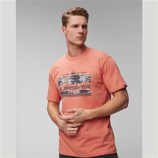 Quiksilver t-shirt arancione da uomo Quiksilver tropical rainbow ss
