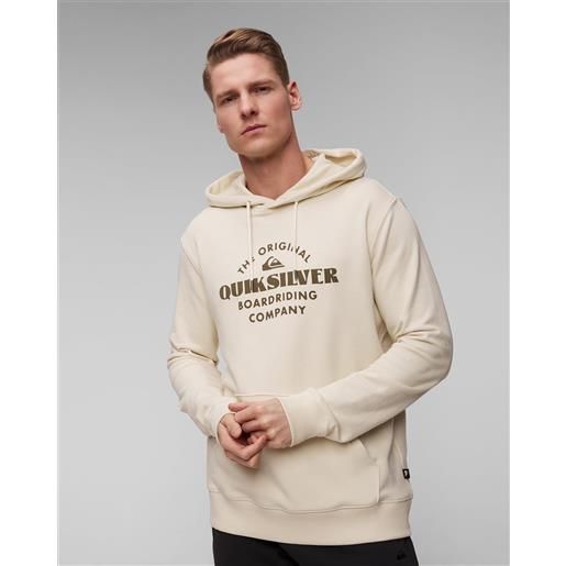 Quiksilver felpa beige da uomo Quiksilver tradesmith hoodie