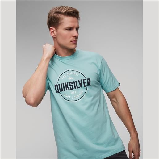 Quiksilver t-shirt blu chiaro da uomo Quiksilver circle up ss